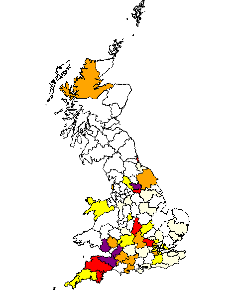 Map of Burnell births 1998 electoral roll