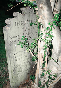Gravestone of Robert and Hannah Burnell